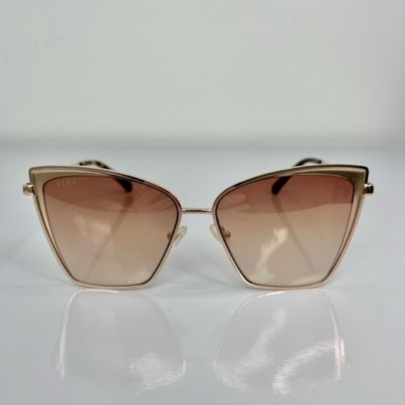 Diff Becky cat eye Gold Flash Brown Gradient Sunglasses main image 5